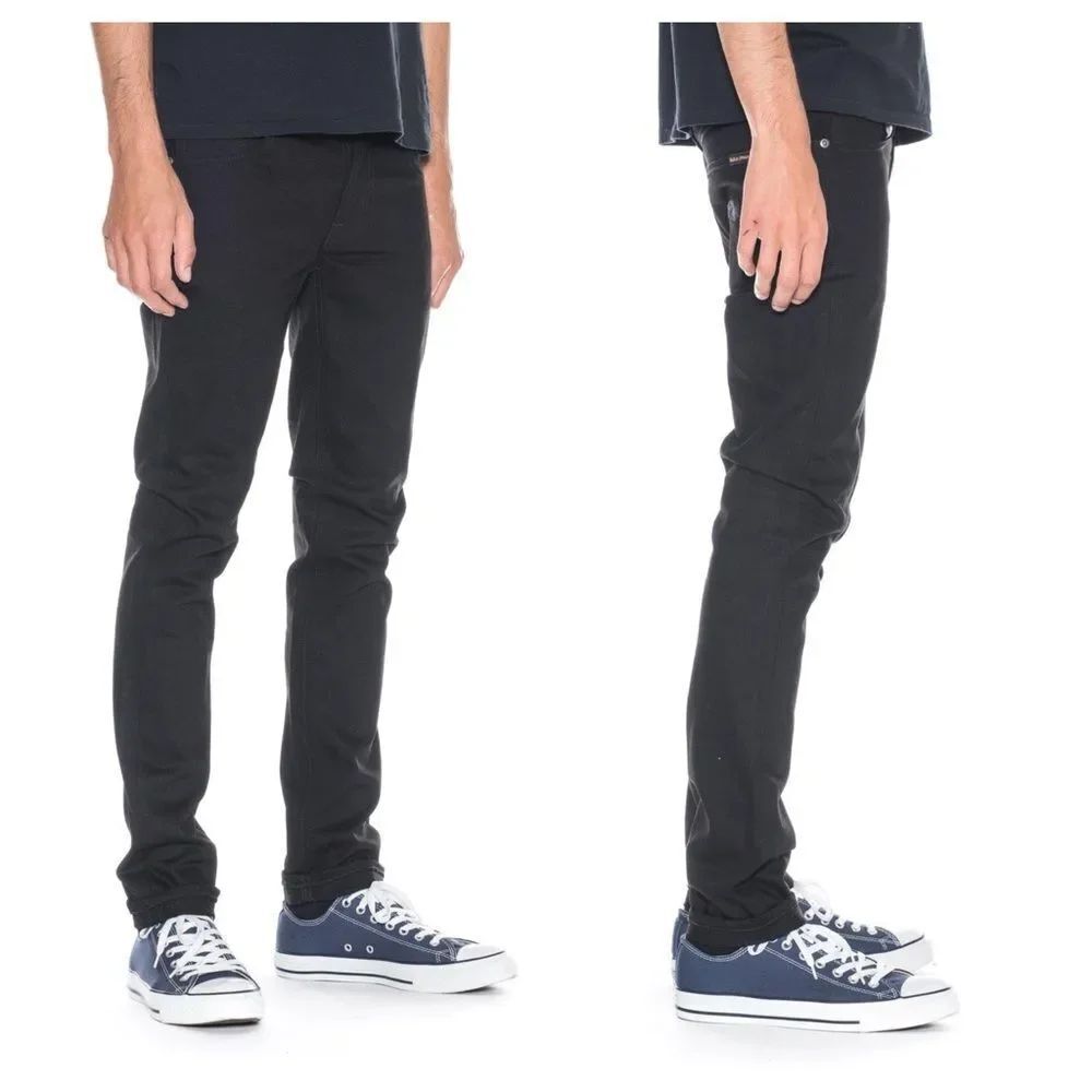 Nudie Jeans Grim Tim Dry Cold Black – Slim Straight – Premium Raw Denim - Picture 2 of 15